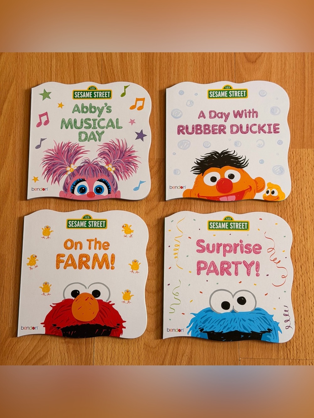 Sesame Street Board Book Set — Pink, Blue, Orange & Green Covers